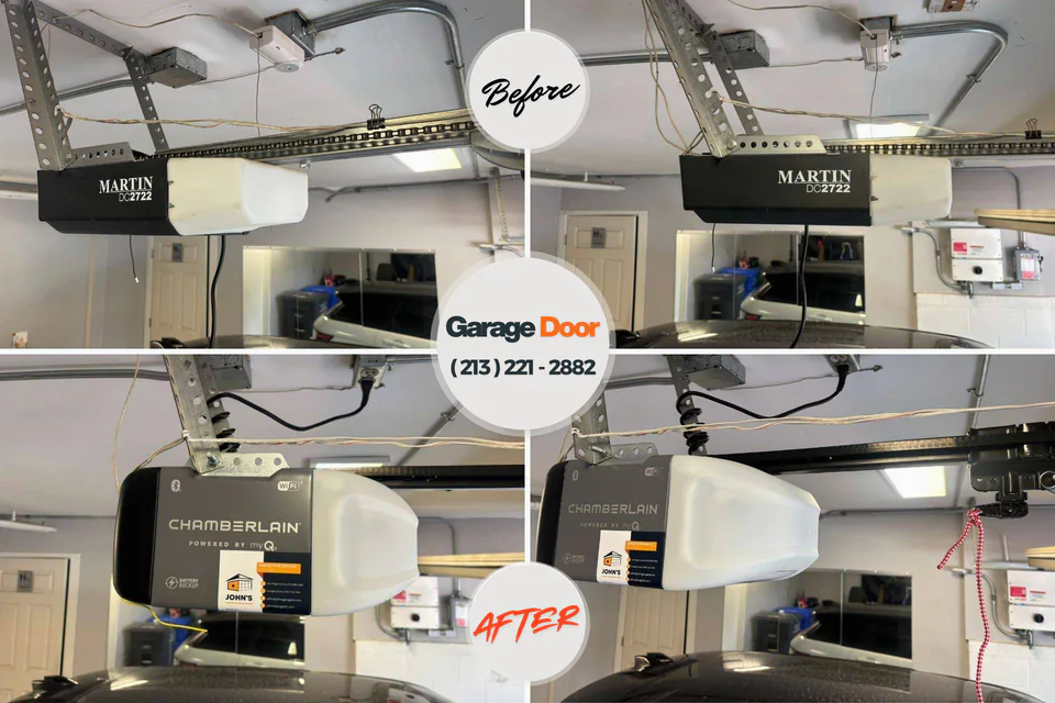 Before and after: garage door repair Cabot, AR
